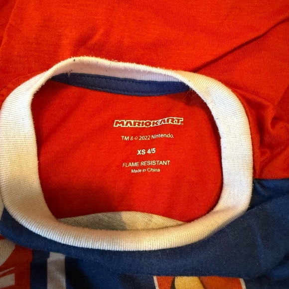 Mario Kart Kids Pajamas - Red and Blue - Picture 8 of 8